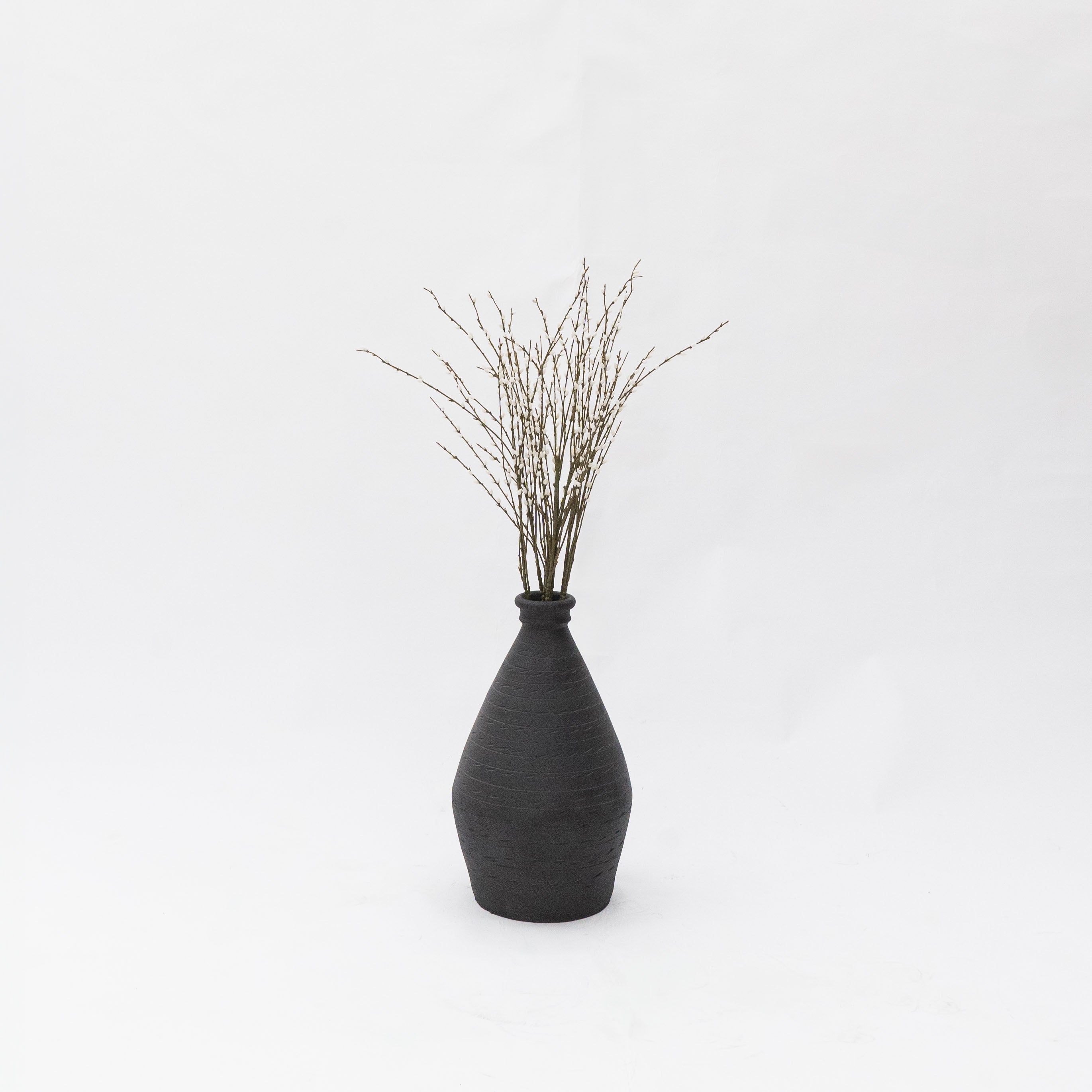Goat Willow Artificial Flower ( White) - Wood and Steel Furnitures