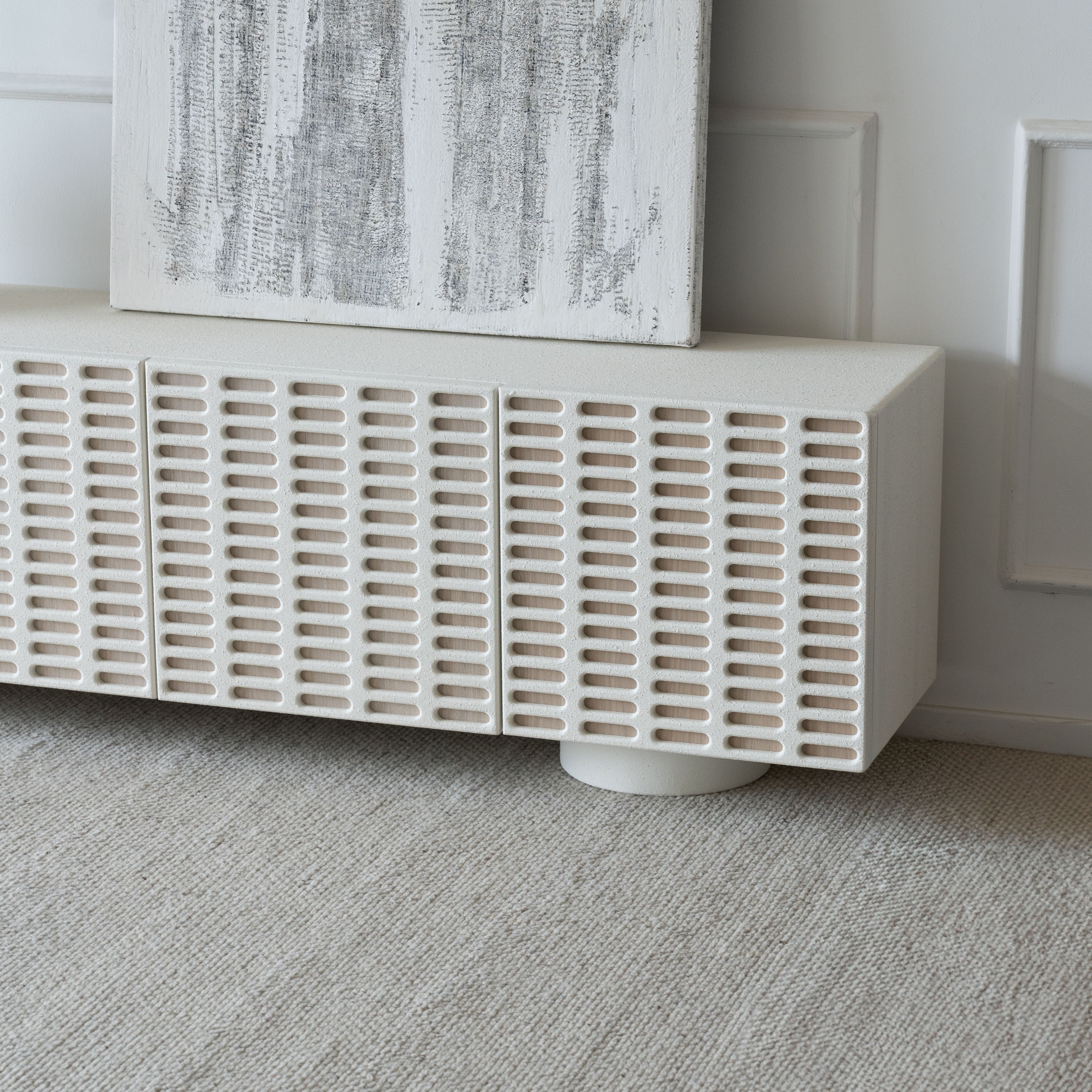 Akari TV Unit-White - Wood and Steel Furnitures