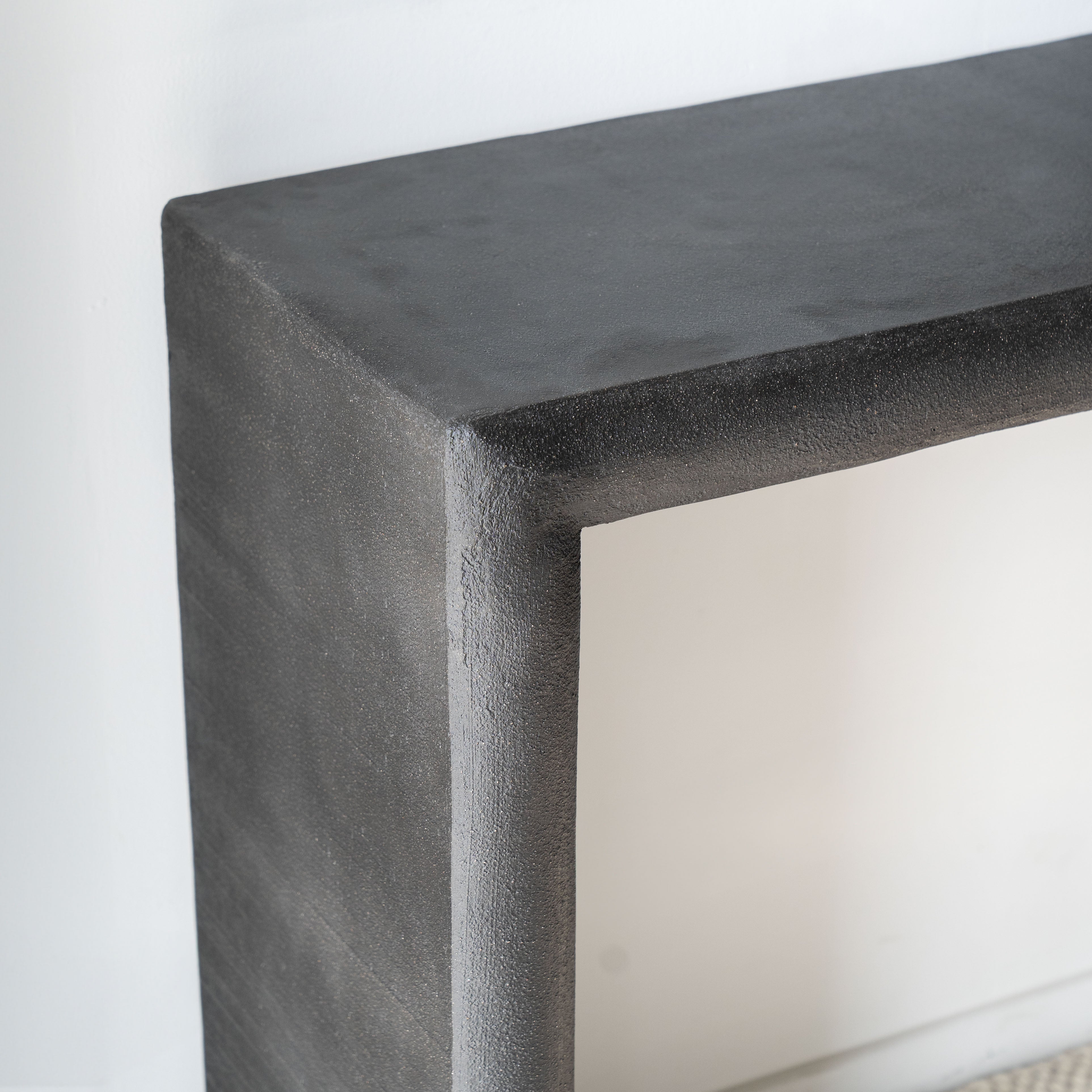 Alaska Rectangle Console - Black - Wood and Steel Furnitures
