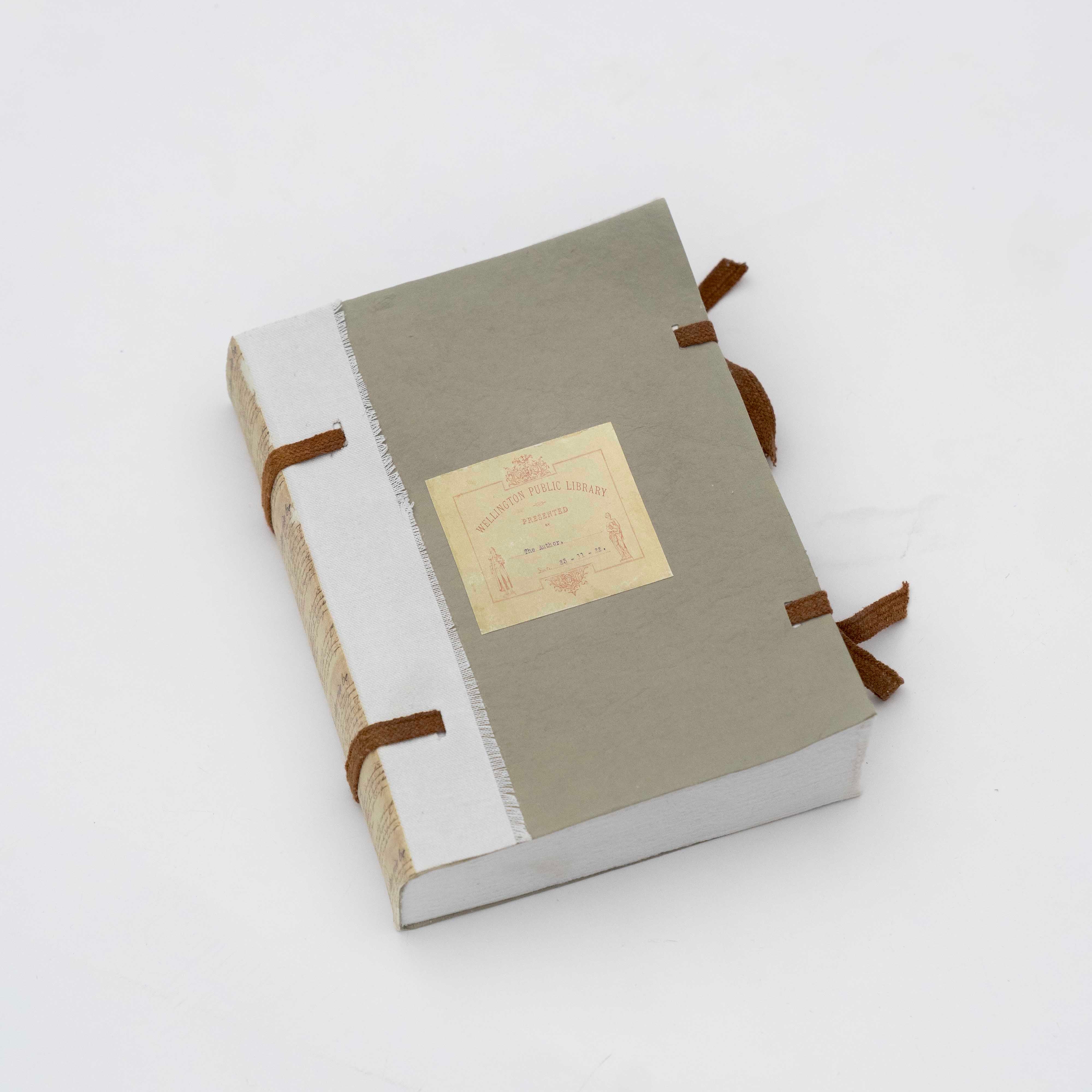 Decorative Book With Ribbon - Wood and Steel Furnitures