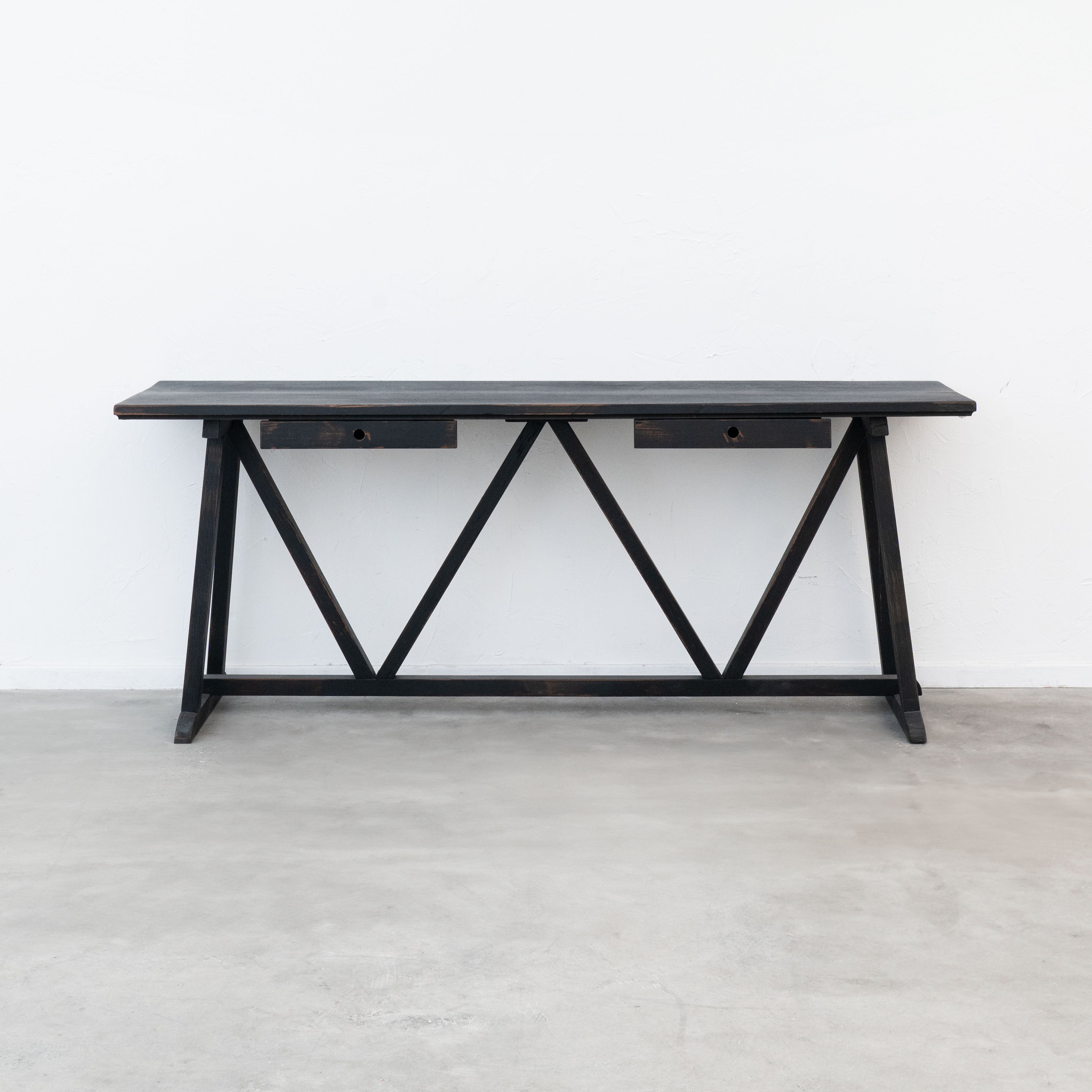 Charcoal Console - Wood and Steel Furnitures
