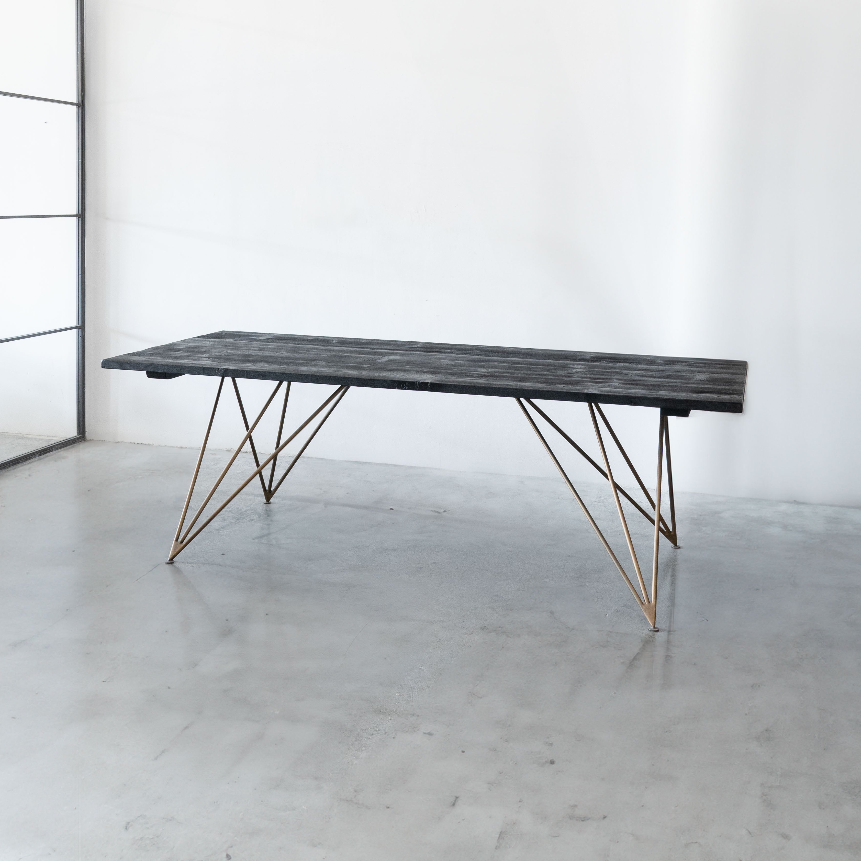Claudia Dining Table - Wood and Steel Furnitures