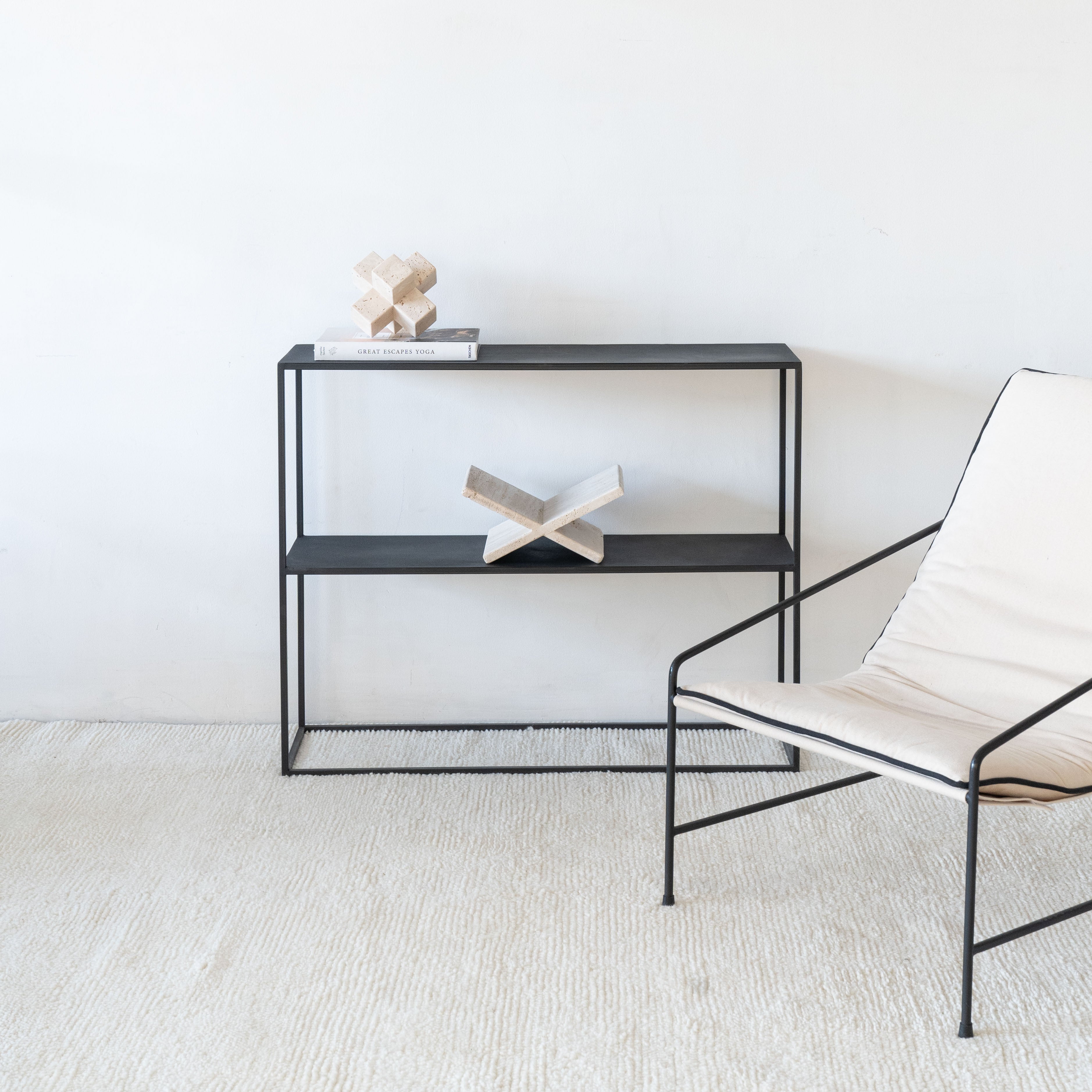 Monochrome Console C-Small - Wood and Steel Furnitures