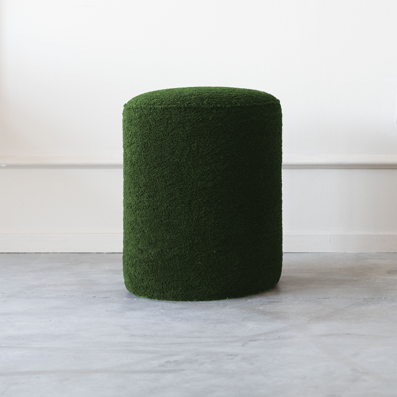 Contour Stool - Boucle - Wood and Steel Furnitures
