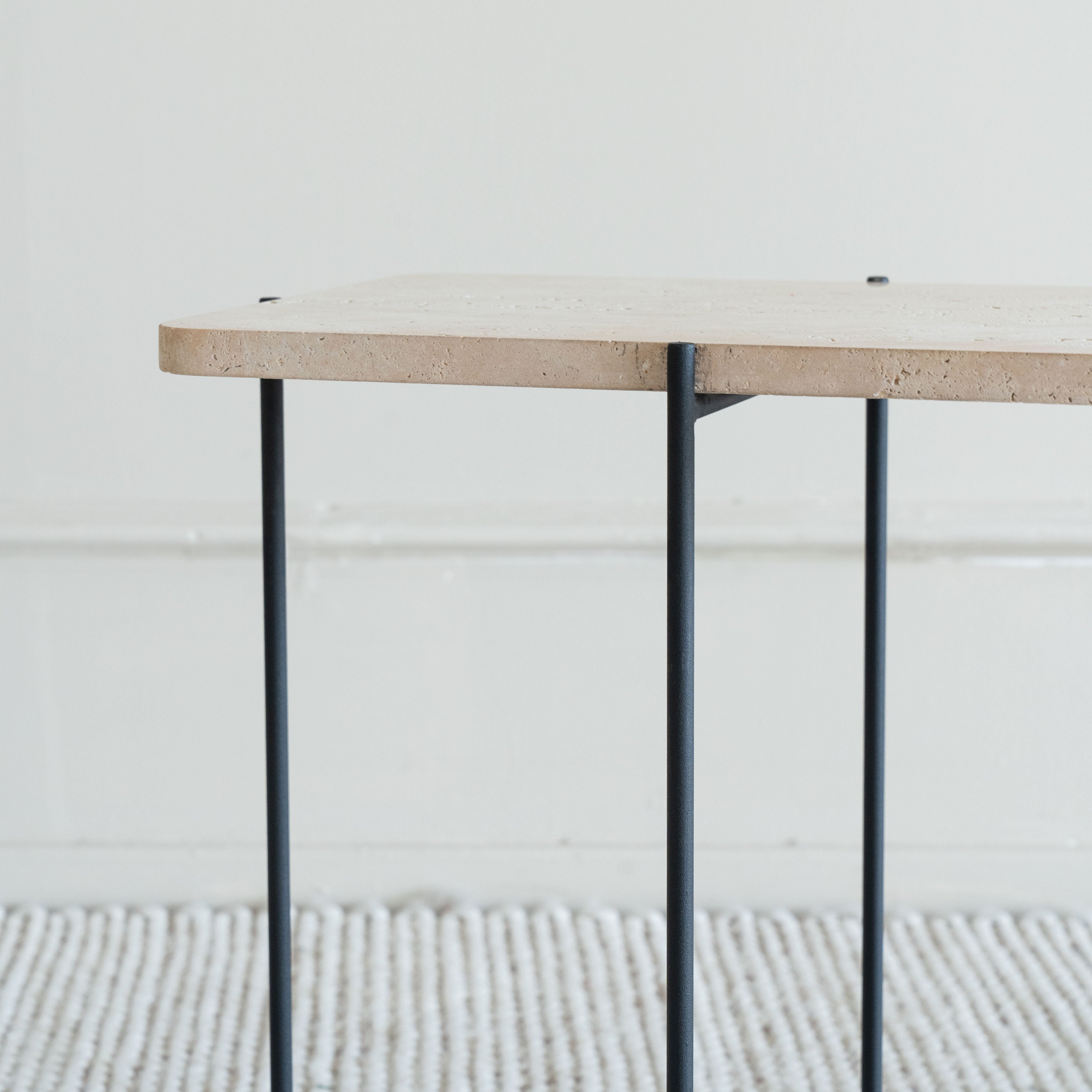 Loraine Side Table - Wood and Steel Furnitures