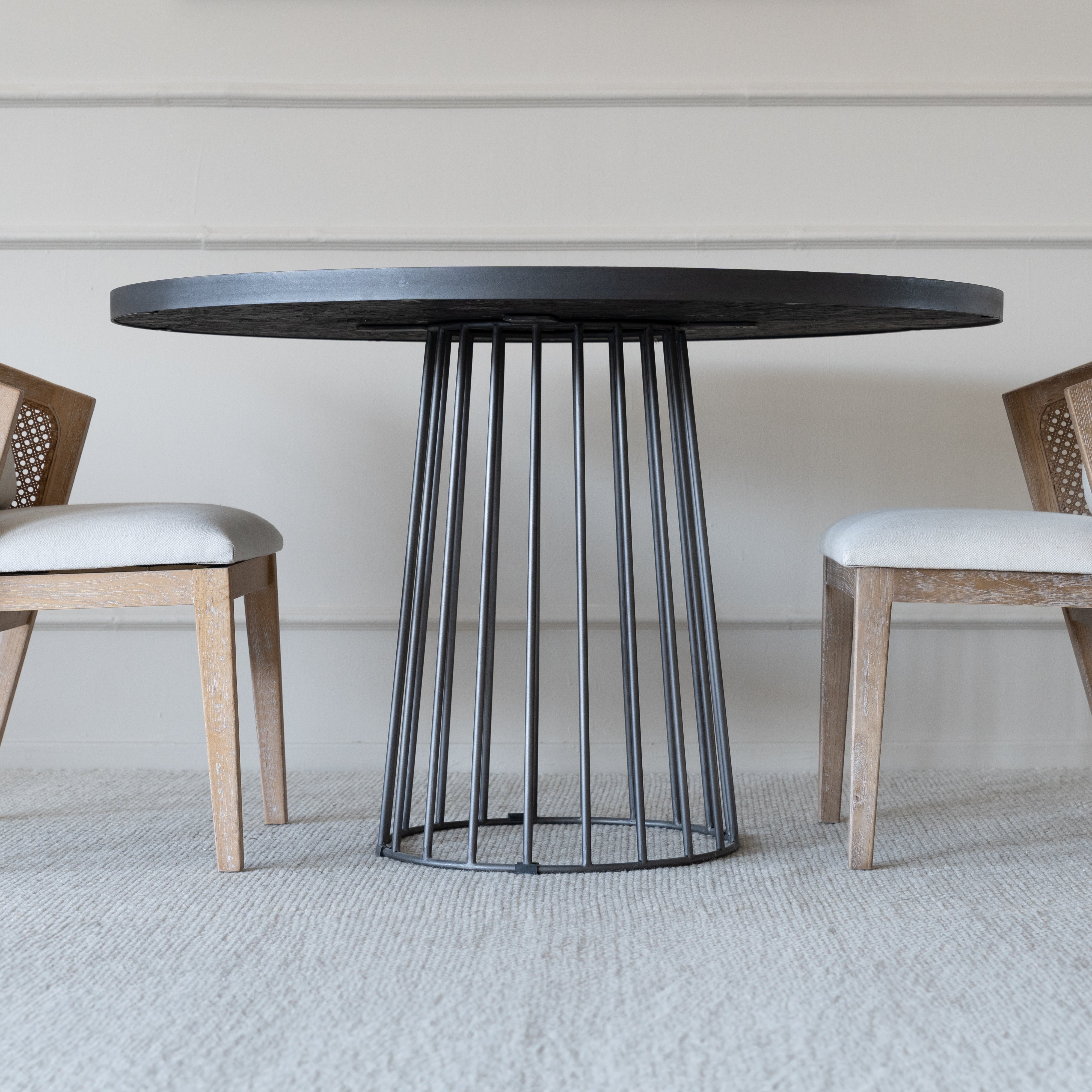 Margoun Dining Table - Wood and Steel Furnitures