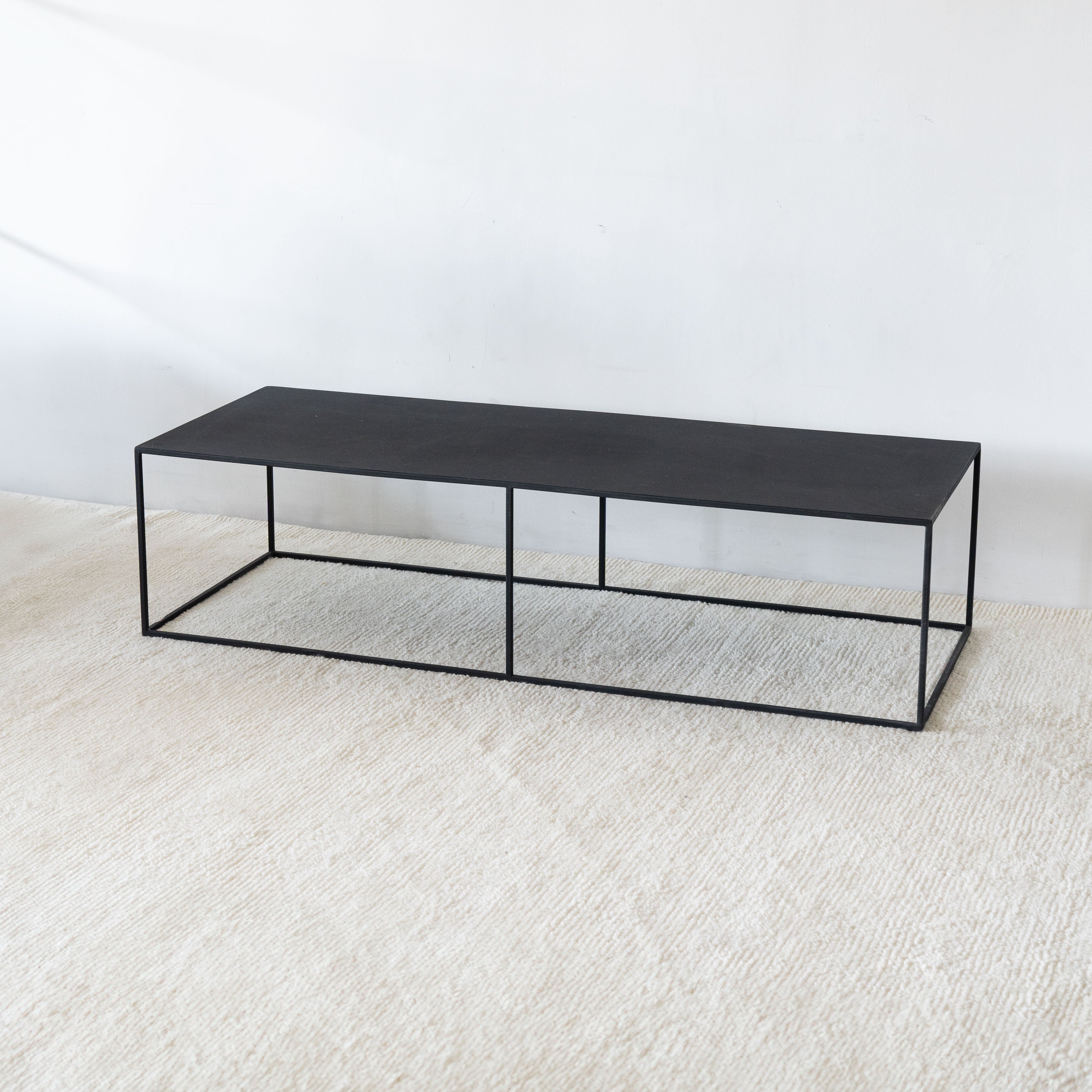 Monochrome Coffee Table - Wood and Steel Furnitures