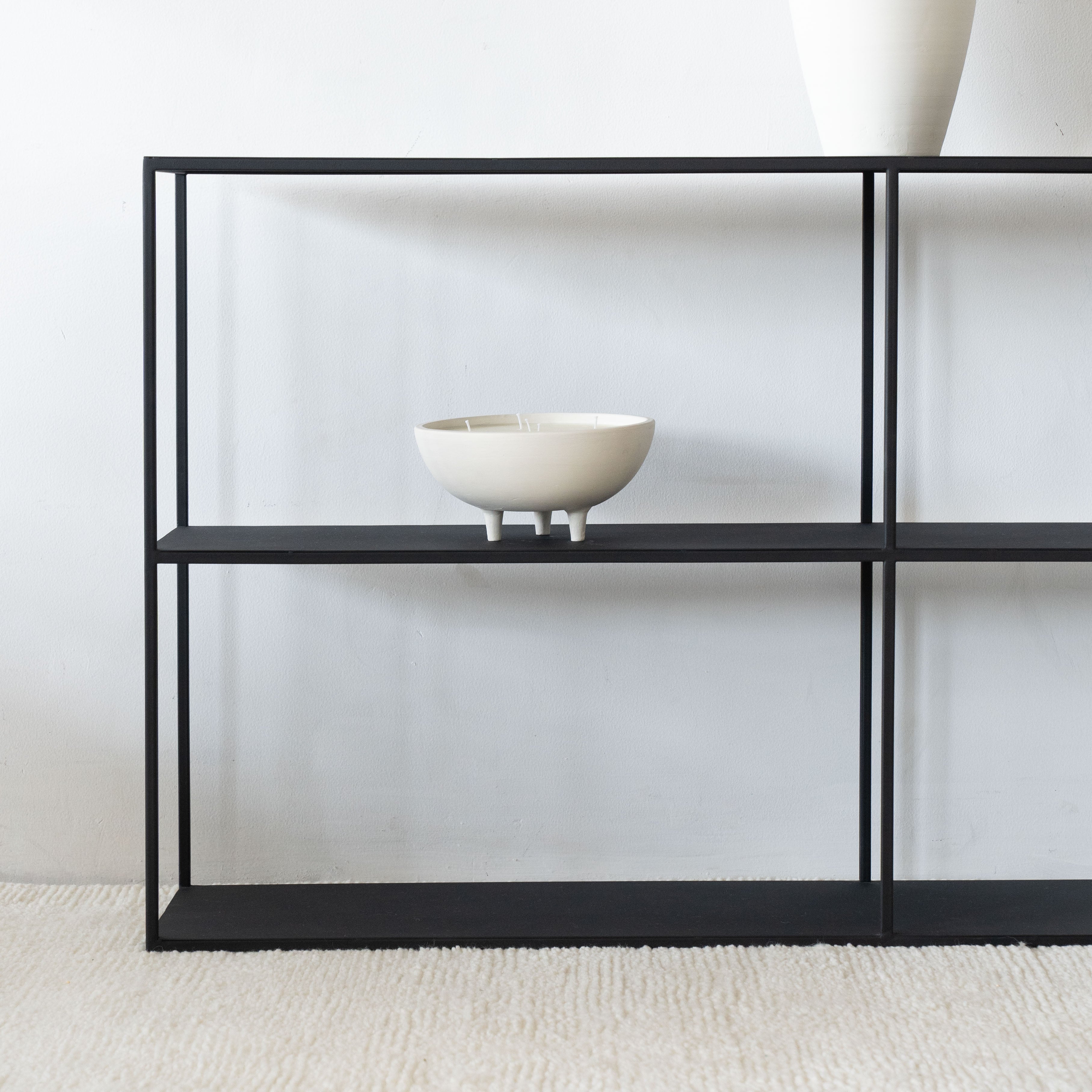 Monochrome Console Medium - Wood and Steel Furnitures