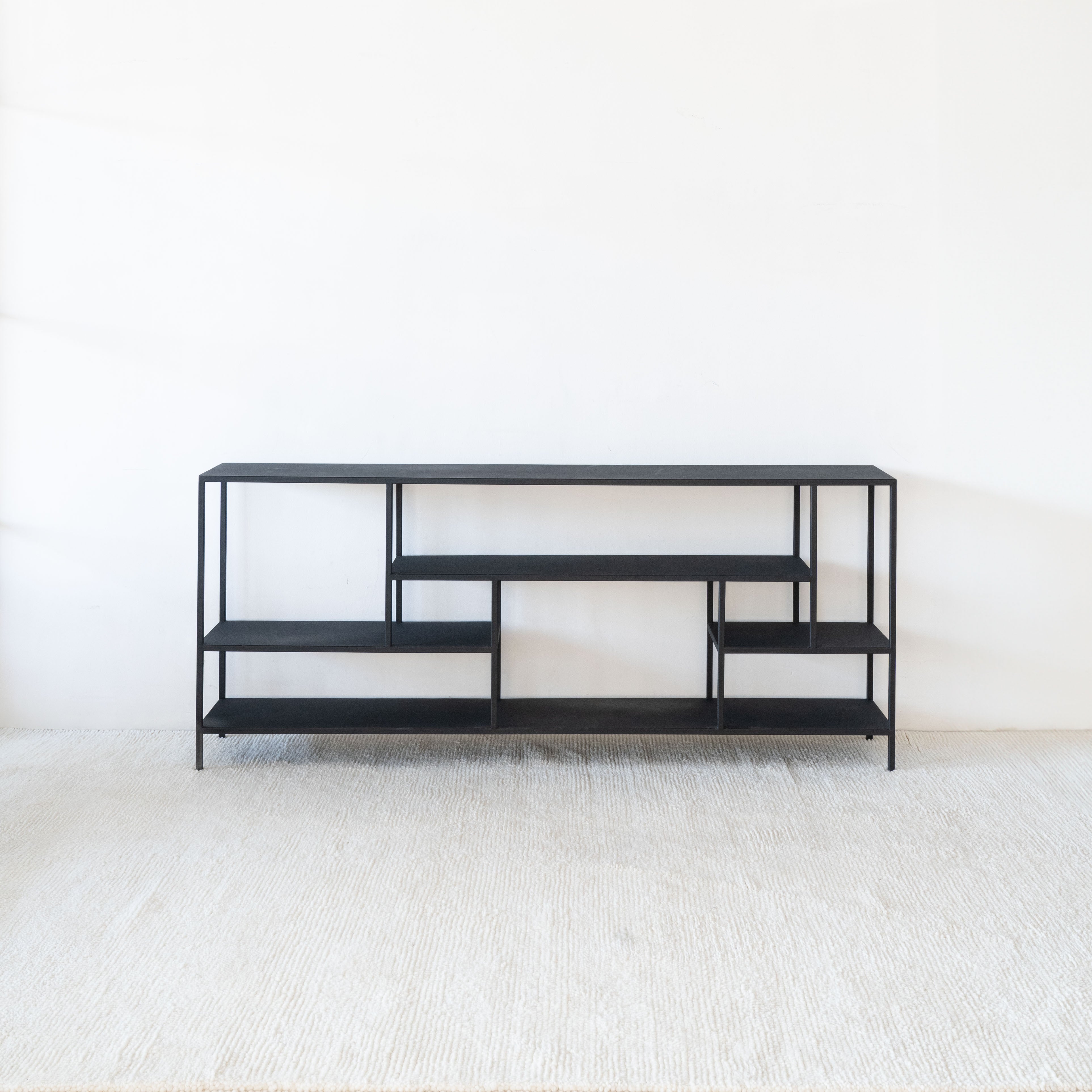Monochrome Console Large - Wood and Steel Furnitures