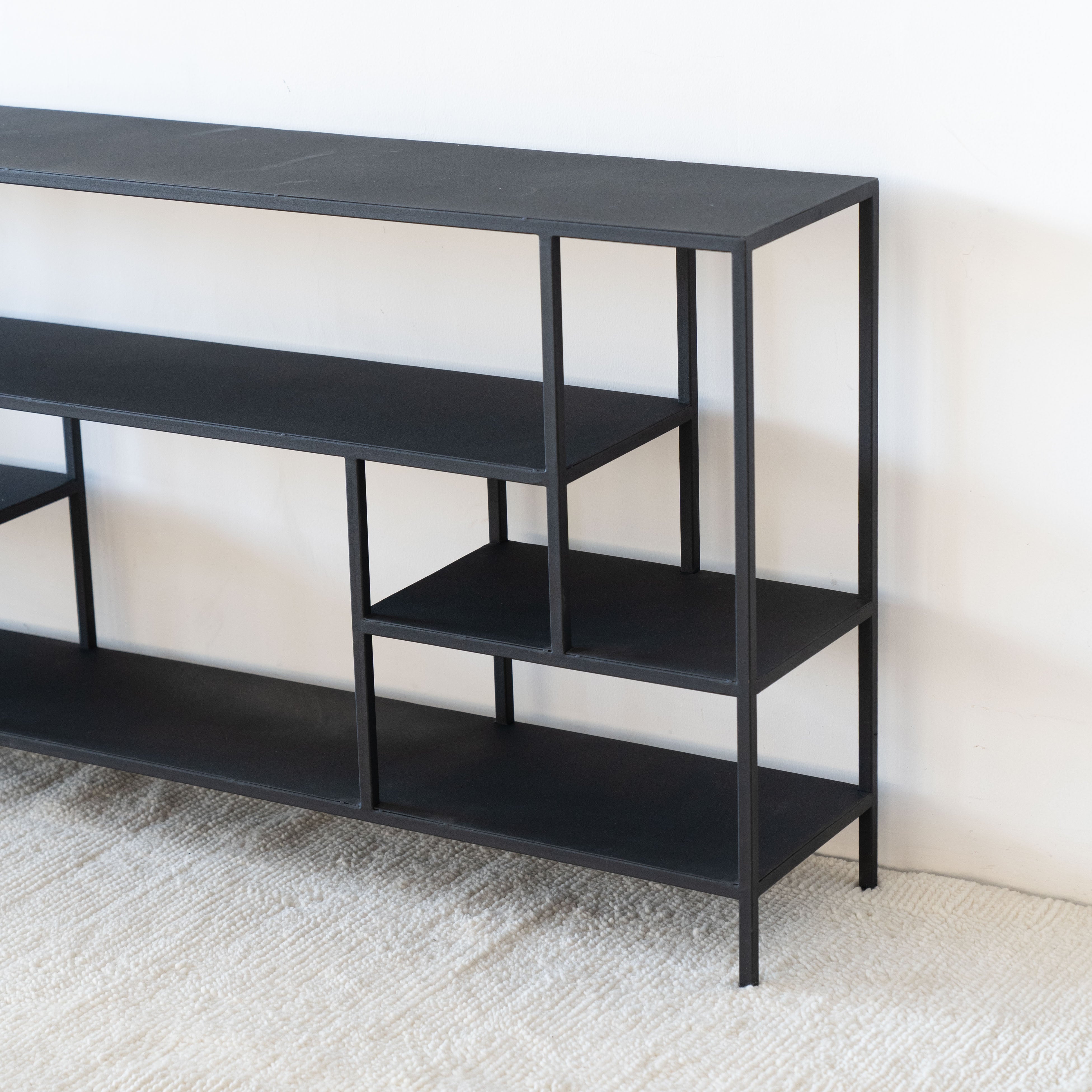 Monochrome Console Large - Wood and Steel Furnitures