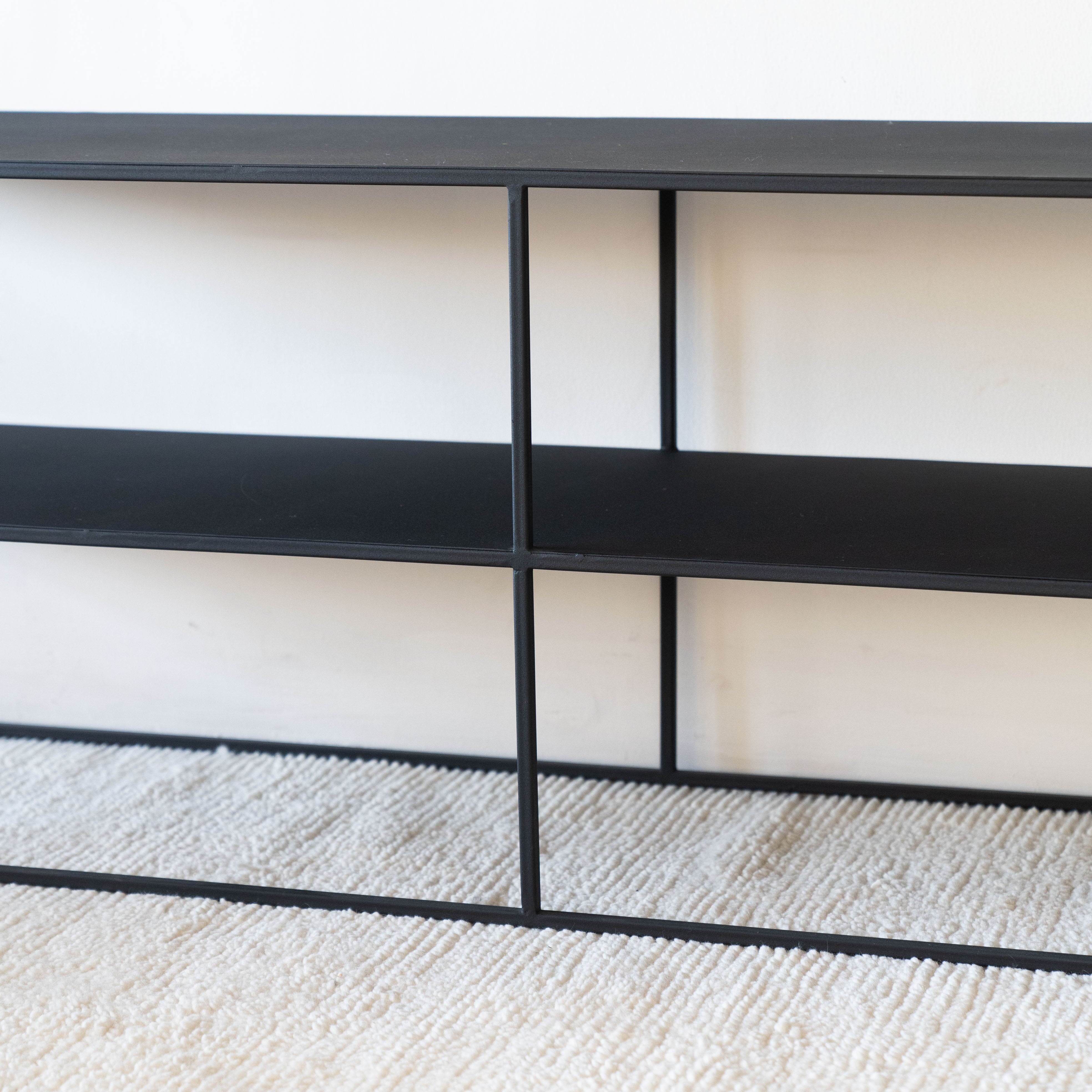 Monochrome TV Unit - Wood and Steel Furnitures