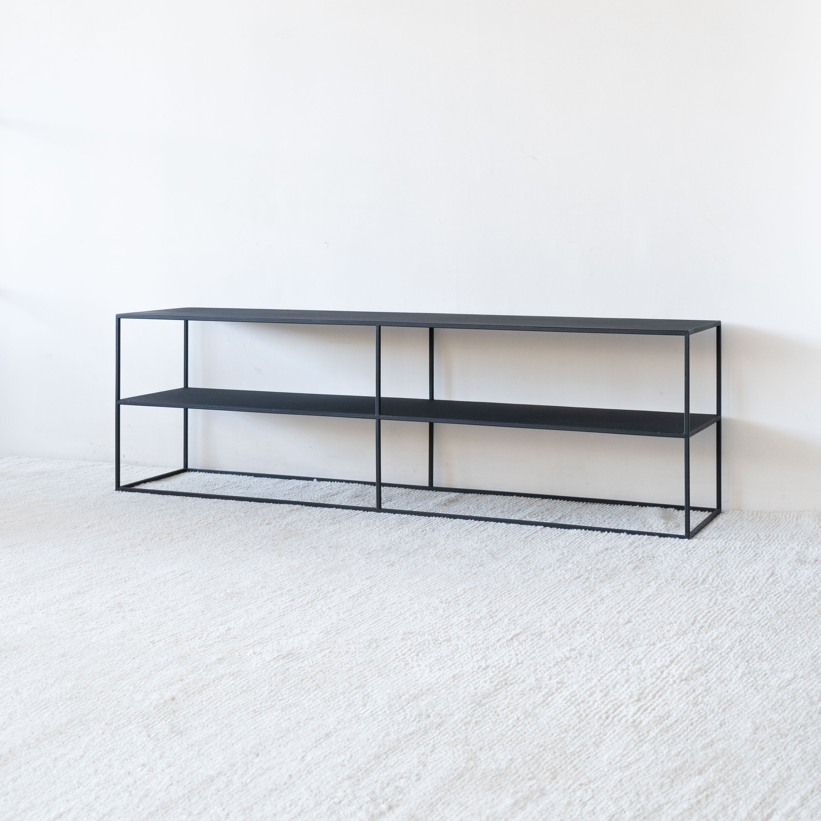 Monochrome TV Unit - Wood and Steel Furnitures