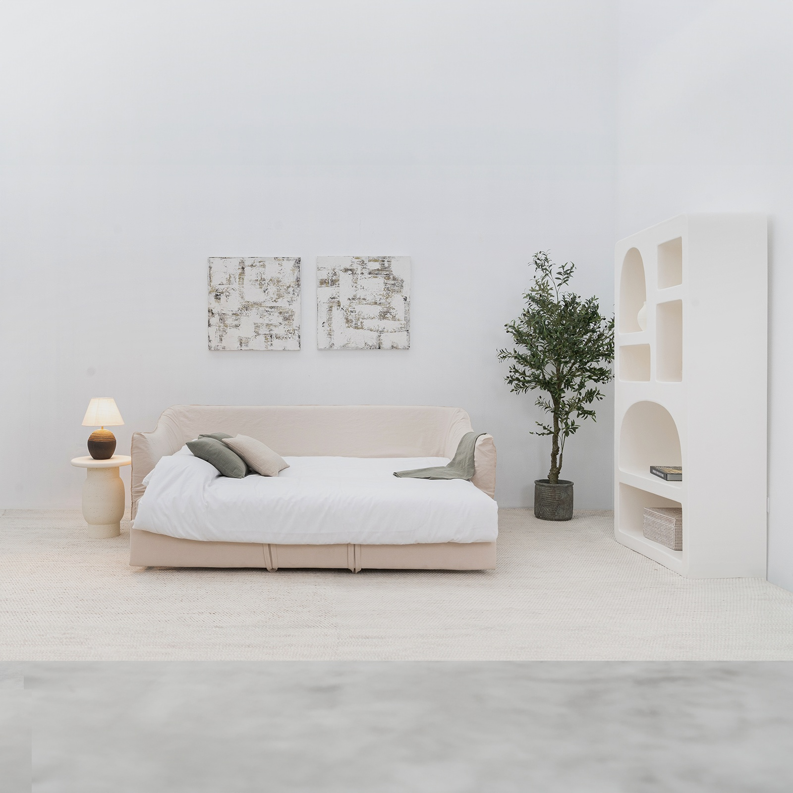 Clara Sofa Bed - Wood and Steel Furnitures