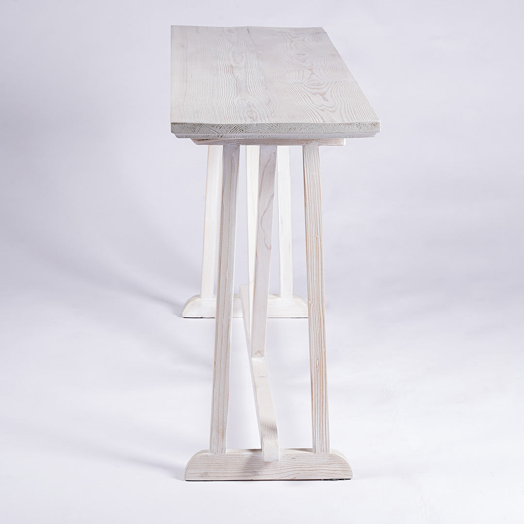 Charcoal Console - Wood and Steel Furnitures