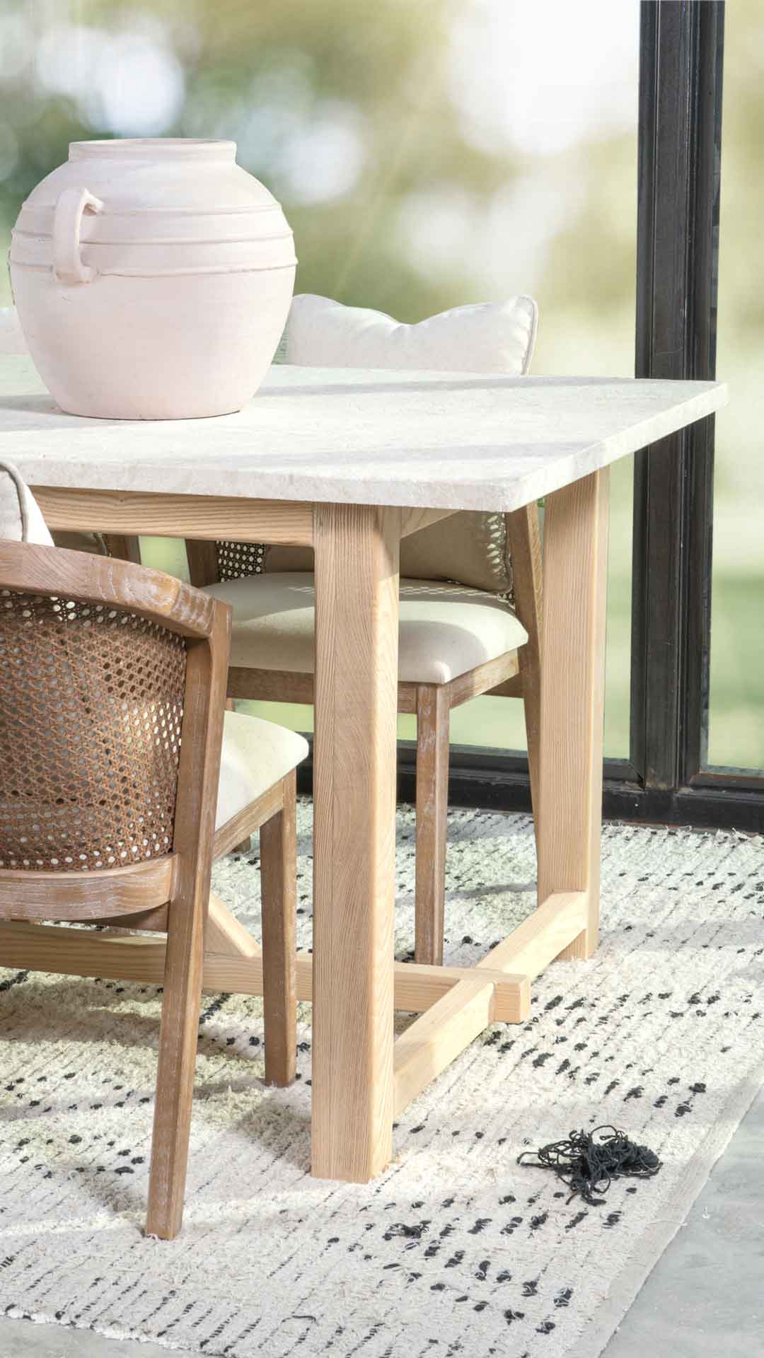 Cordoba Dining Table - Wood and Steel Furnitures