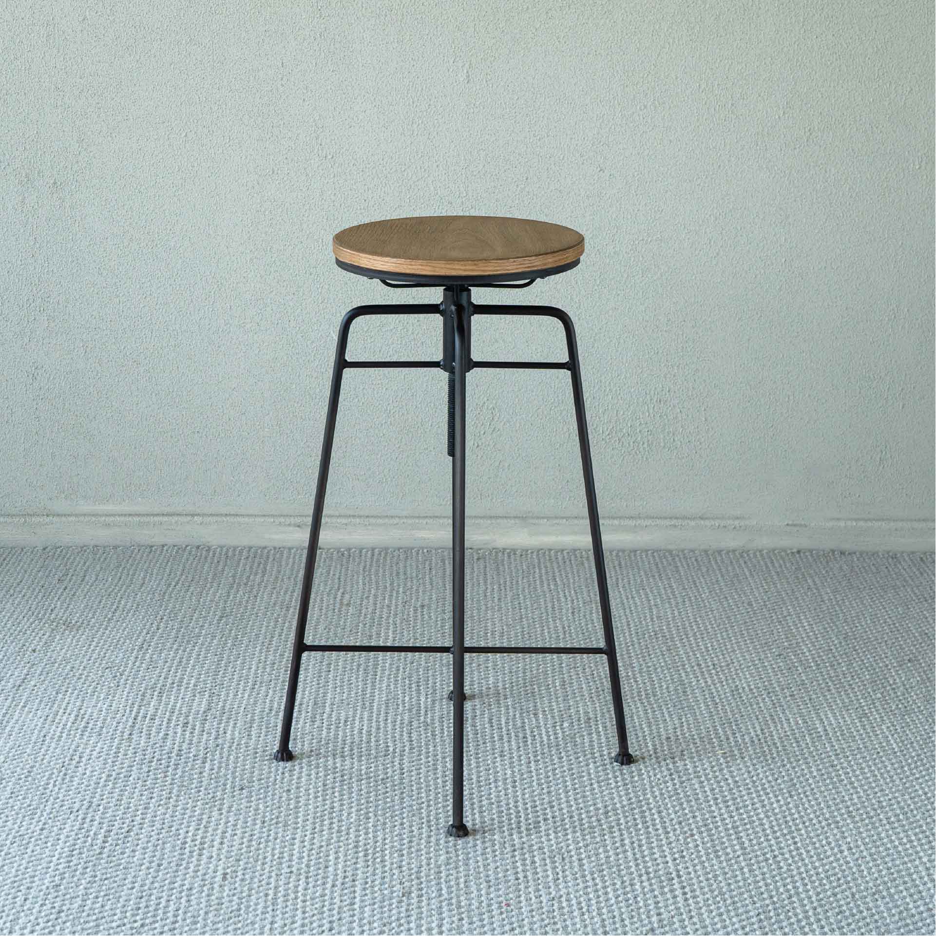 Round Bar Stool (Buy Two For The Price Of One) - Wood and Steel Furnitures