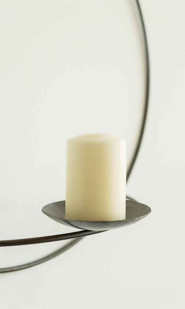 Candle Holder - Wood and Steel Furnitures