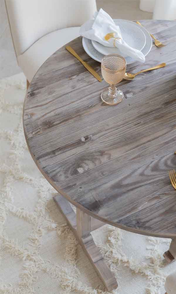 Dolly Dining Table - Wood and Steel Furnitures