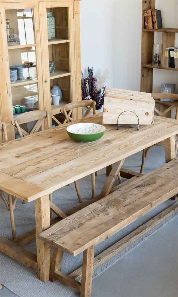 Tommy Dining Table - Wood and Steel Furnitures